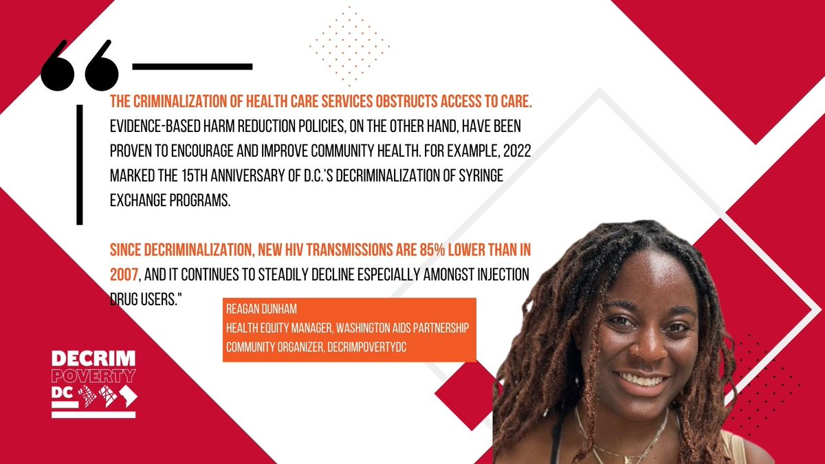 decrimpovertydc's tweet photo. @reagan__dunham, Health Equity Manager at @WASHAIDS, reminded Council that harm reduction policies have been proven to encourage and improve community health. https://t.co/Y4gt2rLHTE