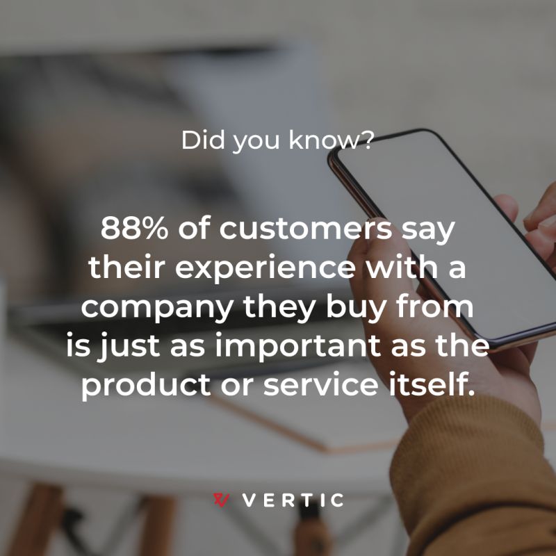 According to Salesforce: 88% of customers care as much about the experience as the actual product or service they are buying. So how do you ensure creating meaningful interactions and delivering value at every touchpoint? Learn more here: vertic.com/share-of-life