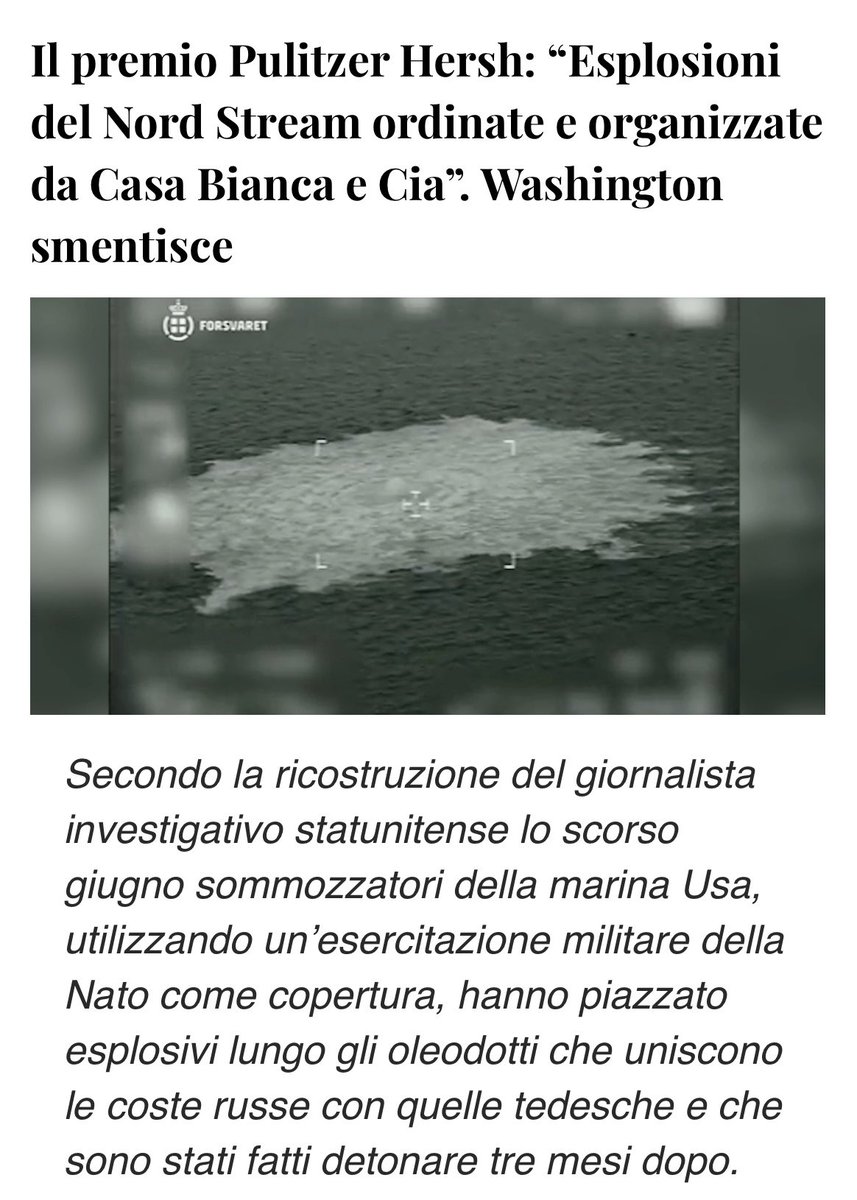 MarcoRizzoDSP's tweet photo. I fatti hanno la testa dura. Cioè alla fine la verità viene a galla. Gli USA avrebbero compiuto uno straordinario atto di guerra contro la Germania (e tutta l’Europa). https://t.co/woU6a6aZxN
