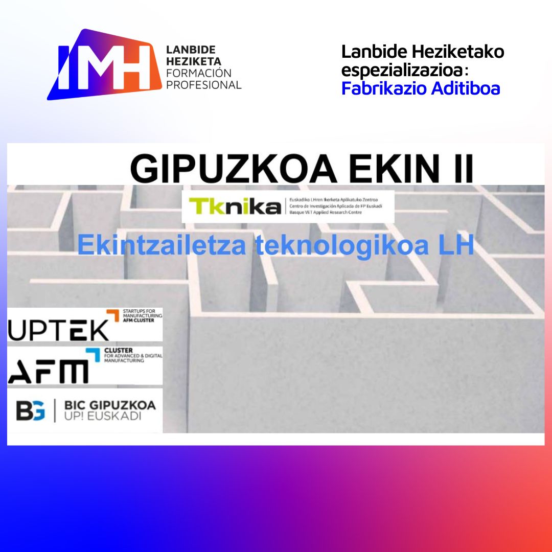 imhcampus's tweet photo. #Ekintzailetza proposamenak egin dituzte gure #LanbideHeziketa-ko #FabrikazioAditibo-ko Espezializazioko ikasleek, #GipuzkoaEKIN jardunaldian  antolatutako mahai inguruan 👏

@imhcampus 
@Ekingune 
@BICGipuzkoa
@uptek_afm 
@tknika
@FPeuskadi
@IkaslanEuskadi https://t.co/t8nn0QSwxj