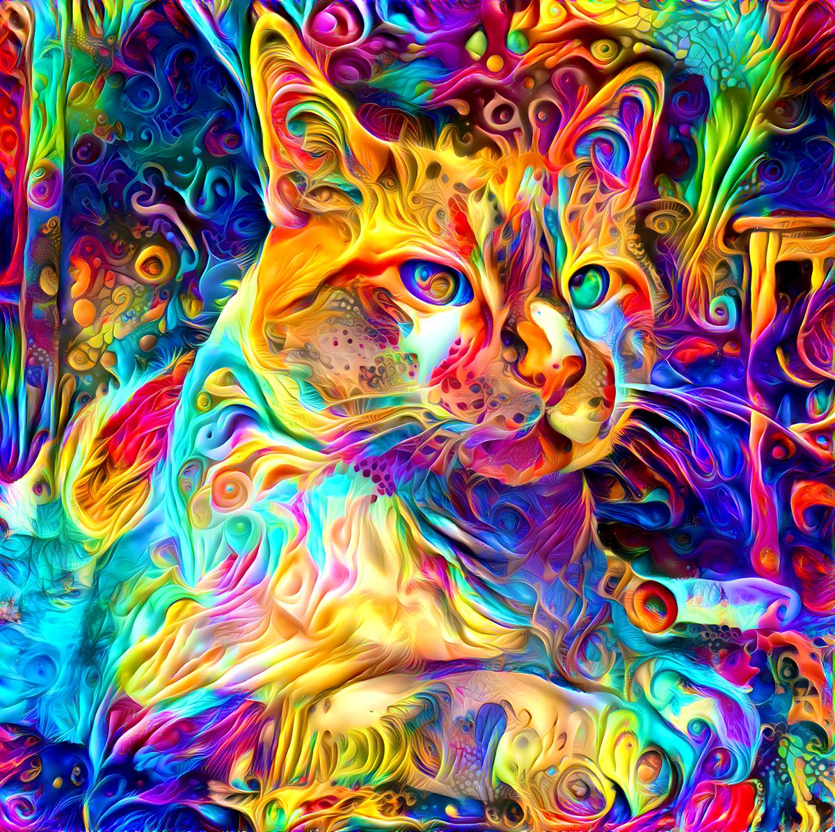 DeepDreamsNFT's tweet image. CATS ON ACID #DEEPDREAMS #NFT