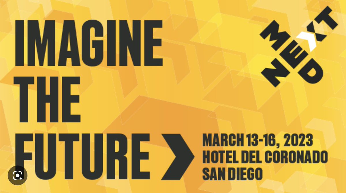 u_singularity's tweet photo. Singularity San Diego invites you to NextMed Health at Hotel Del Mar 13-16, 2023 - https://t.co/1uSnt2o0Co Code: SANDIEGO-500 to save $500 on registration. #XMed #NextMedHealth #digitalhealth #SUSD #singularitysandiego #abundancedigital #openexo #exoangels #extendedhealthspan https://t.co/3u24jt58ii