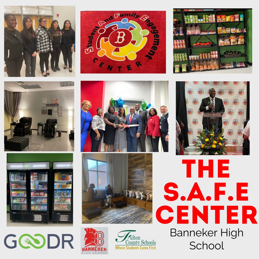 FultonCoSchools's tweet photo. Banneker HS S.A.F.E. Center re-opening! The S.A.F.E Center is a consolidation of school services and community partnerships designed to eliminate academic, social, and emotional barriers that impede student success. @BHSSAFECenter @Banneker_HS @jasonjstamper @TheGoodrCo https://t.co/09oOnPvr7z