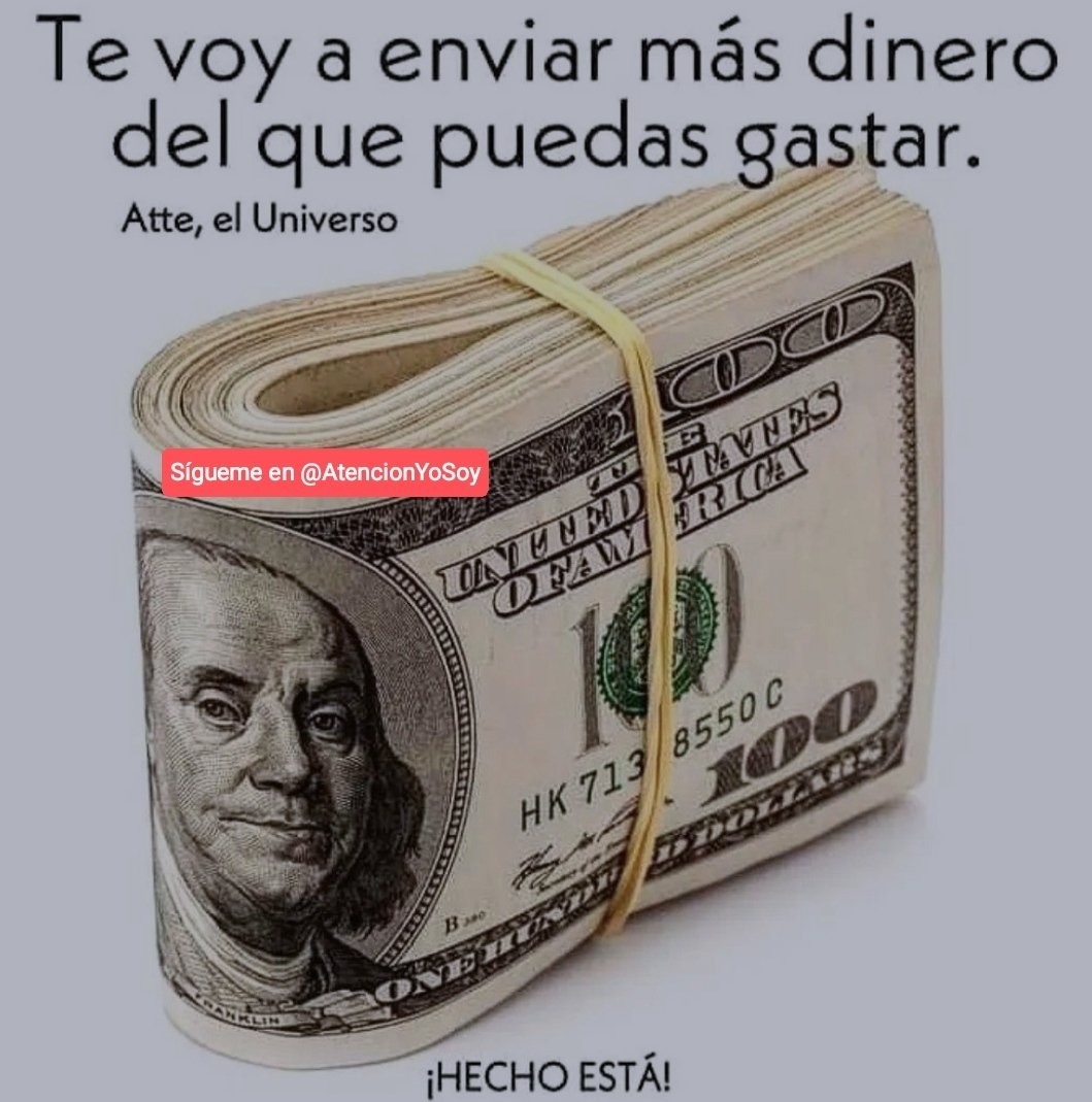 AtencionYoSoy's tweet photo. 🙏✨💫🌞Tip Abundancia🌞💫✨🙏

DECRETA: HECHO ESTÁ

Recuerda que sentirse así es clave.

🌟🙏Gracias por darle al Corazón❤️,por el Retweet🔄 y por regalarme un Hola en comentarios🙏🌟 https://t.co/m8eIE1KUPB