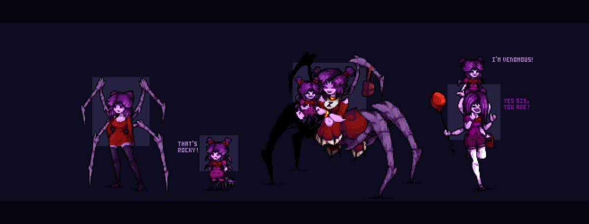 Li_offline's tweet image. Part two with her family
The little girl is Muffet when she was a child xp
#undertale #muffet #ドット絵 #pixelart