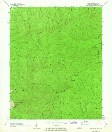 USGS's tweet photo. [FAQ] How do I find, download, or order topographic maps?
Answer: https://t.co/Qvmb8b98qU

🗺️ 1964 Mount Guyot, TN, quadrangle map (1:24,000 scale) showing the Great Smoky Mountains Nat'l Park area. 

#TopoMaps #mapping https://t.co/IPfVFk8S7T