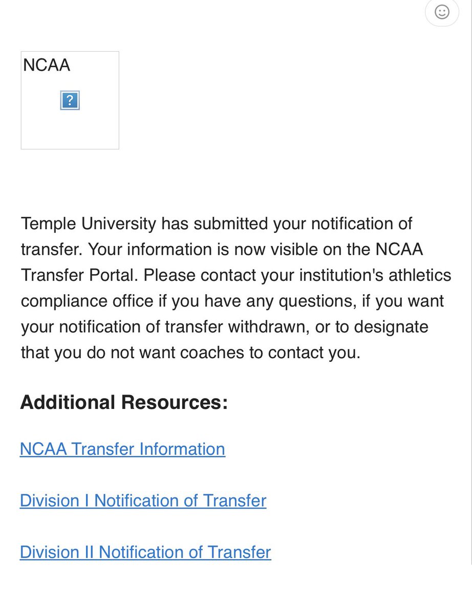 SamDavis73's tweet photo. I have officially entered my name into the transfer portal as a grad transfer with 3 years of eligibility remaining. Thank you Temple❤️ https://t.co/tmOfZROBrJ