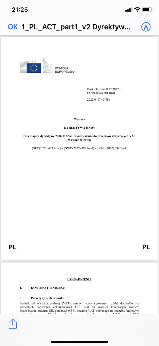 To o czym już pisał <a href="/PMLeonarski/">Piotr Leonarski</a> mamy jako partnerzy społeczni dwa dni na konsultacje i uwagi do wsadu stanowiska Rzadu do zmiany Dyrektywy dot VAT w epoce cyfrowej - opodatkowanie VAT podmiotów gospodarki opartej na platformach cyfrowych @KarolTokarczyk <a href="/Federacja_PL/">FPP</a>