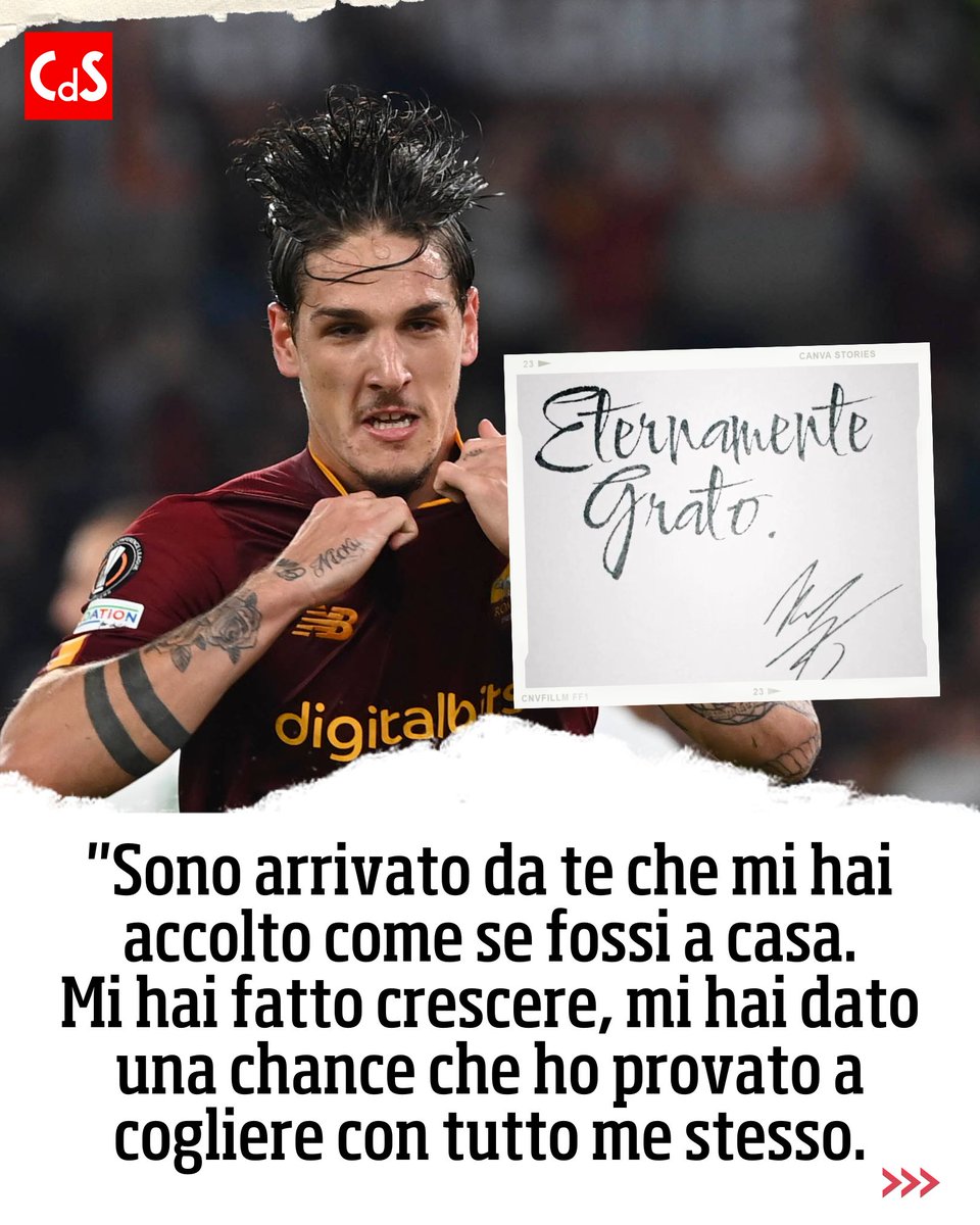 CorSport's tweet photo. L’emozionante saluto di Nicolò Zaniolo alla Roma, affidato ad un video sui social 🔥

#corrieredellosport #zaniolo #roma #Asroma https://t.co/ACZktrpmC7