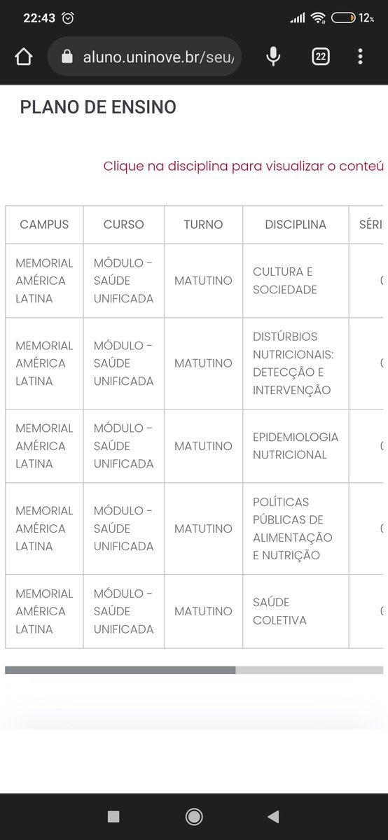kifoi's tweet photo. a grade curricular de nutrição me fez ter menos ódio da uninove por enquanto https://t.co/A3twZ4BtcV
