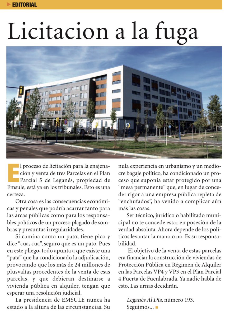Ya en máquinas edición impresa ✍️ Número 193 <a href="/Aldialeganes/">AL DIA Leganés</a> 📰🗞️ Mañana en tu buzón 📬 y puntos habituales <a href="/AytoLeganes/">Ayuntamiento de Leganés</a> Os dejo EDITORIAL 👇👇👇👇