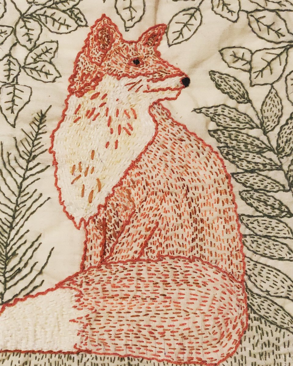 calicoandclay's tweet photo. @HandmadeHour slow stitch panels , making embroidery art with a running stitch.#stitch #sewn #handsewn #slowstitch #textileart #handmade #handsewn #madeinburslem #sew #fox #hare https://t.co/1Im3CaLntR