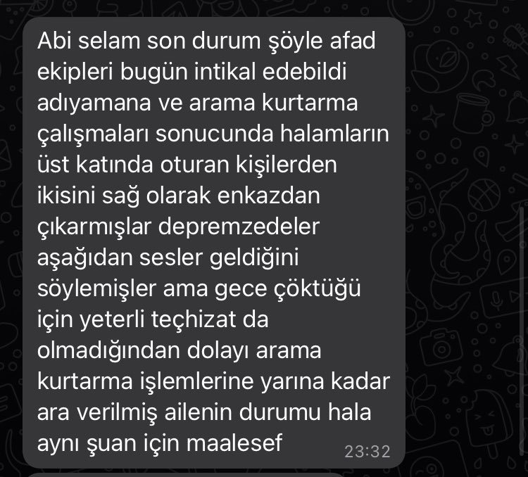 cikiogluu's tweet image. Adıyaman merkez Alitaşı mahallesi Saraybosna caddesi Mercan apartmanı B blok kat 1 #Adıyaman acil destek gerekiyor. Gece olduğu için ara verilmiş destek gerekiyor.
