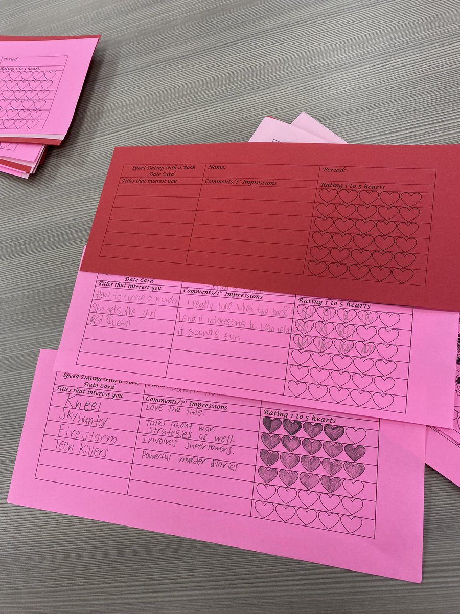 stormmediactr's tweet photo. Today Ms. Parrott’s Intensive Reading classes got a jump on Valentine’s Day with some Speed Dating with a Book! @hubofschool @chamberlainhighfl @CHS_Legacy https://t.co/KE8T1wiWSe