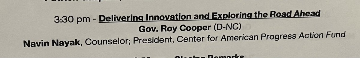ButaBiberaj's tweet photo. How NC Gov succeeded in getting out of the culture war - Making it clear that a highly educated, highly skilled and diverse work force is available for corporations to invest in NC. Gov. Roy Cooper and Navin Nayak of Center for American Progress Action Fund. #CAPEvents https://t.co/hWmPU1KqfD