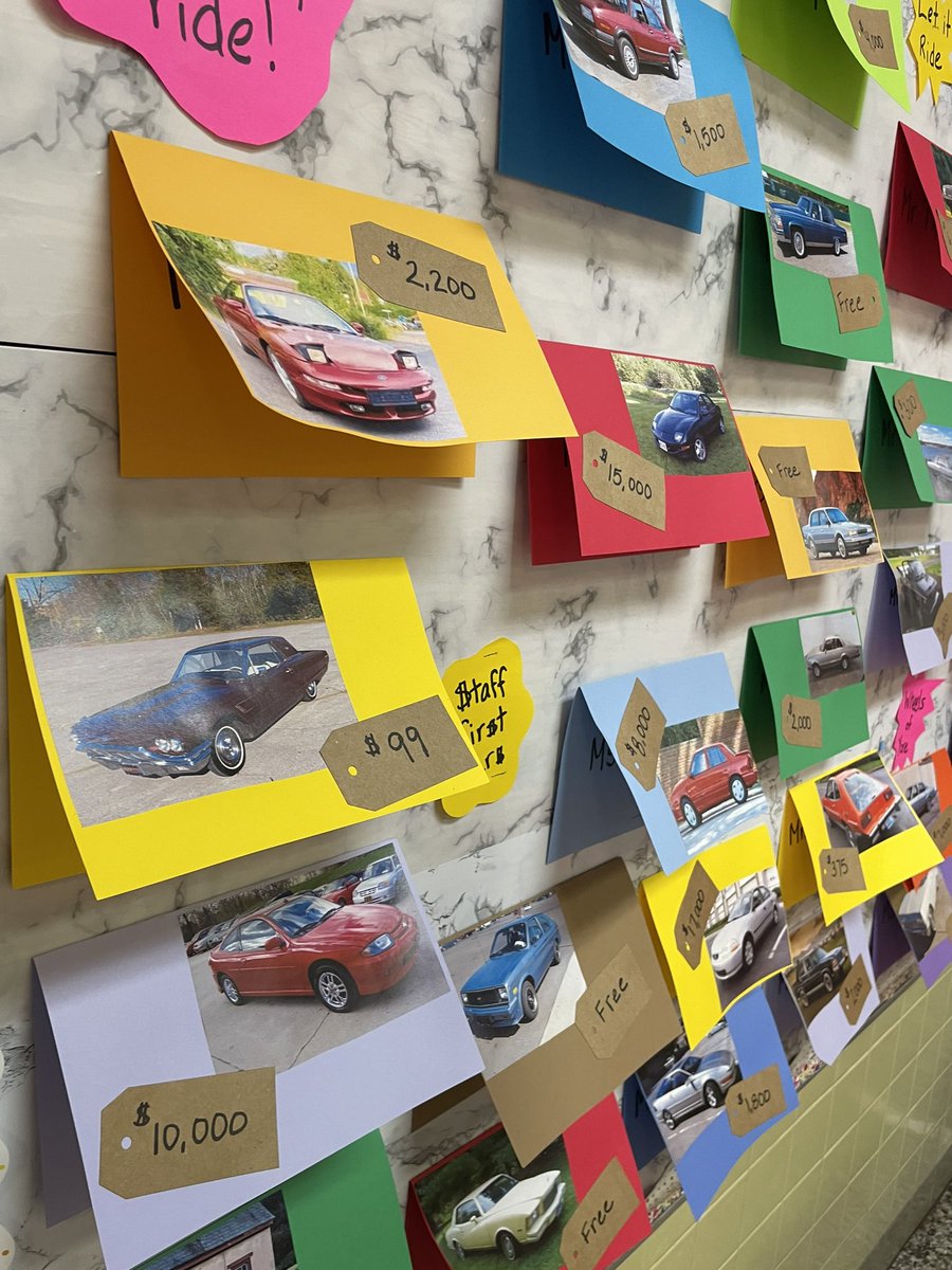 VGashlin's tweet image. They’ve always had drive!  It’s time to “flip my ride” and see if you can guess which 1st car belongs to which staff member!  A lot of great classic cars hanging up by the cafeteria at CMS!  #onebravesfamily  #cms #canandaiguacsd