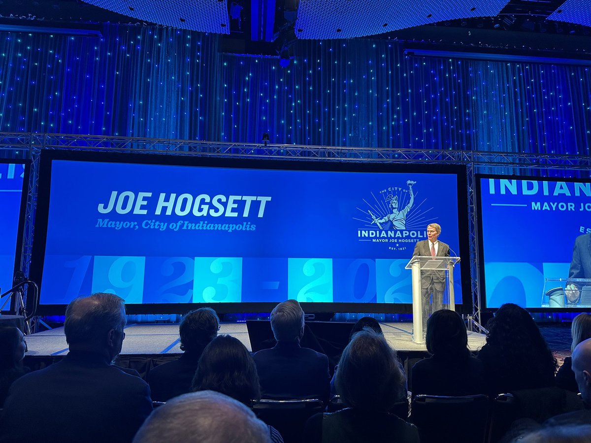 Celebrating 100 years of community leadership <a href="/VisitIndy/">Visit Indy</a> <a href="/IndyMayorJoe/">Mayor Joe Hogsett</a> @Schmidt_Assoc <a href="/IndyChamber/">Indy Chamber</a>