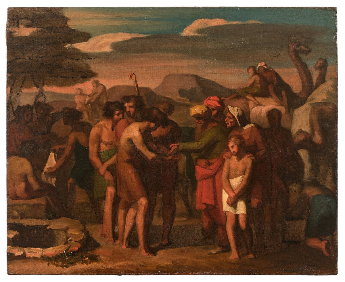 Afin d’enrichir sa collection de 79 oeuvres de Jean-François #Millet, le #MuséeThomasHenry se porte acquéreur d’une huile sur toile datant de la jeunesse de l'artiste,"Joseph vendu par ses frères", grâce au soutien du FRAM <a href="/MinistereCC/">Ministère de la Culture 🇫🇷</a> et de la SAMMCC
📷 Galerie Ambroise Duchemin