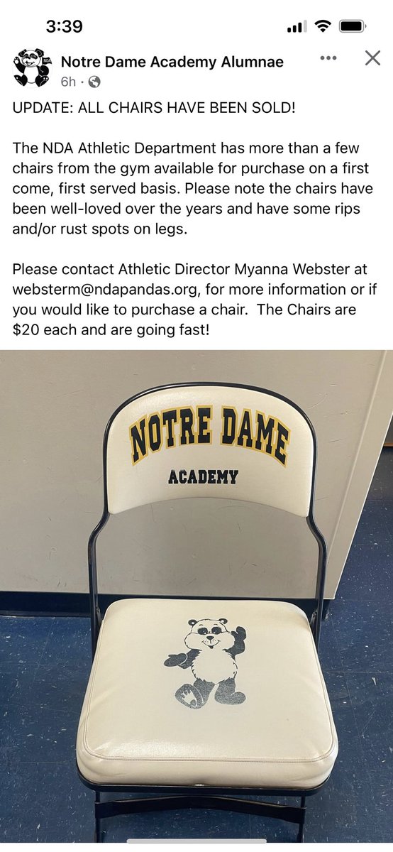 kateabeln's tweet photo. GUYSSSSS
This is even better than the cafeteria chairs! NDA knows their target audience has gotten older… CUSHIONS! https://t.co/JdriKXkQYq
