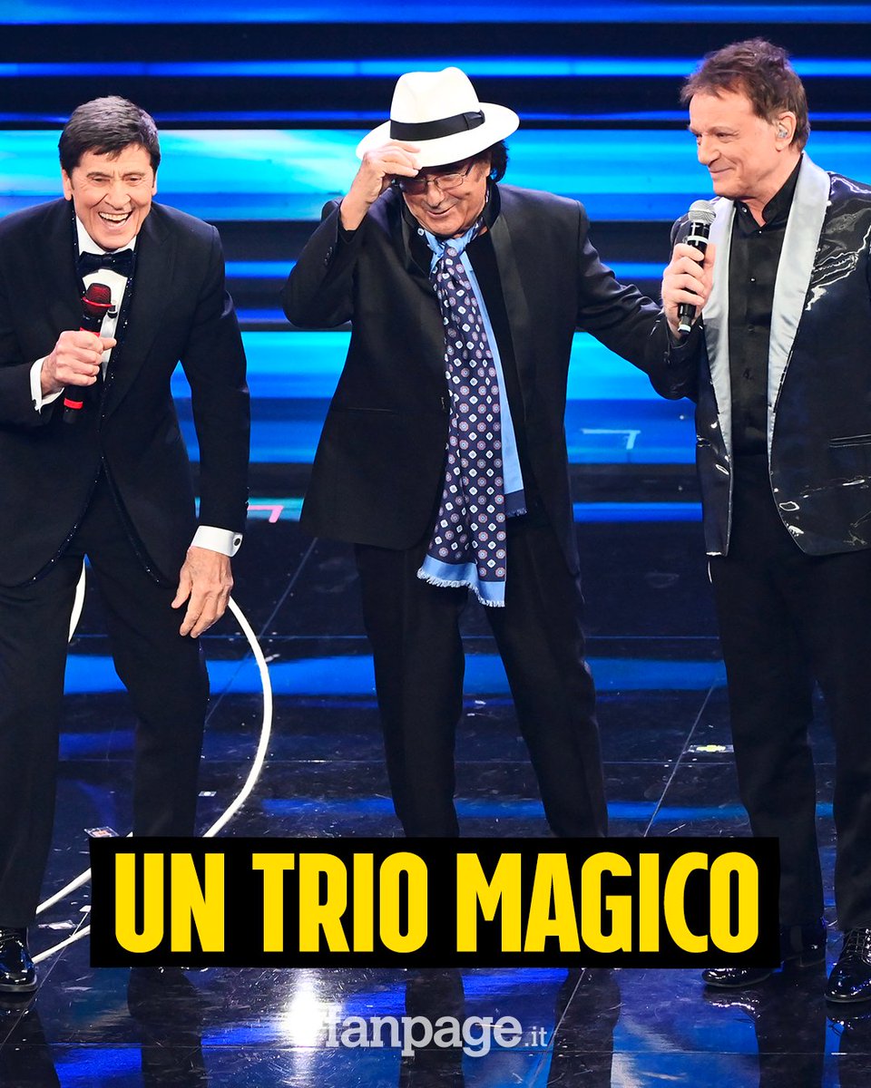 fanpage's tweet photo. Gianni Morandi - Massimo Ranieri - Al Bano
É magia pura a #Sanremo2023 https://t.co/pvSdYnetbT