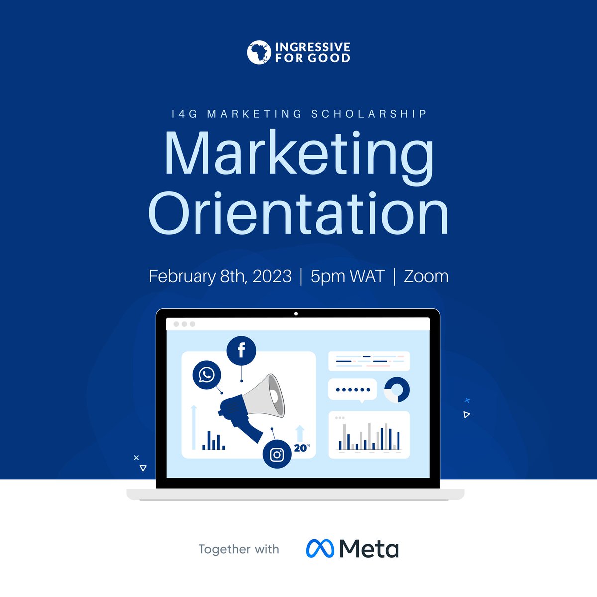 helloadedolapo's tweet photo. At @Ingressive4Good, we had the #I4GMarketingScholarship orientation program with @Meta today.
First program of the year! Here's one program I'm excited to manage with @this_haneefah🥳
Our learners' energy >>>>>>> https://t.co/Jab4b5Fmau