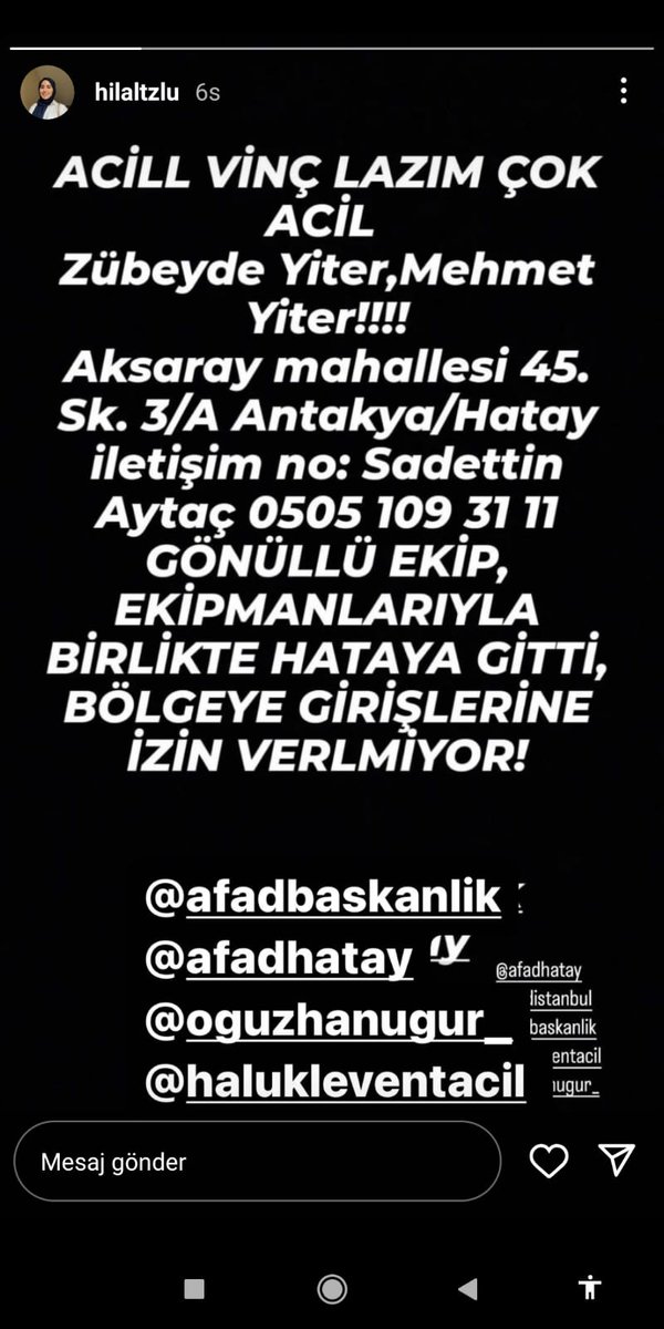 Depremzedesesi's tweet photo. @AFADBaskanlik @AFADTurkiye @DepremDairesi @AFADHatay @AKUT_Dernegi @UmkeHatay @ahbap @OguzhanUgur @PincTivi https://t.co/XsrnHH7i6p