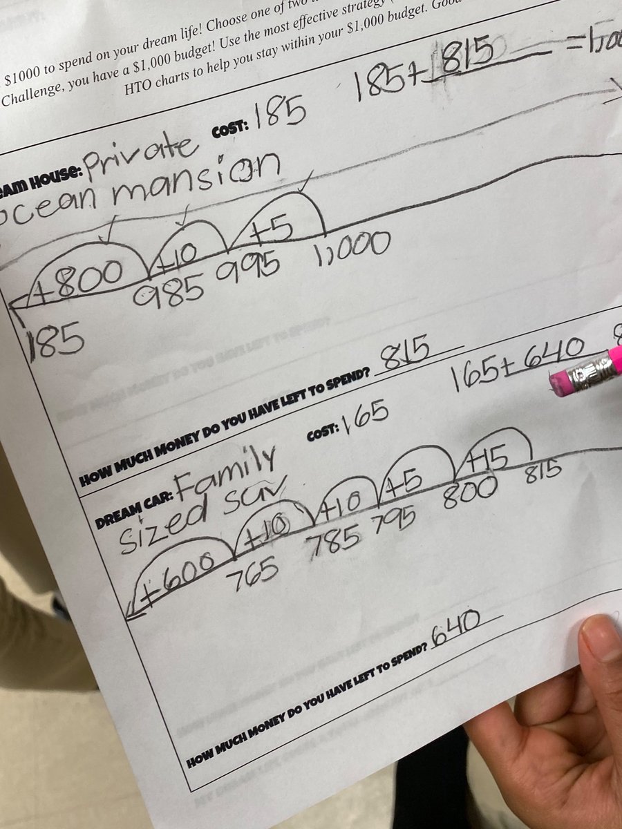 MsRichK5's tweet photo. Wrapped up our unit on #addition &amp; #subtraction w/ regrouping by playing The Game of Life! Sparked lots of great conversations about budgeting/spending. ✨🏡🚗 #makingconnections #mathchat @HollandPFES @PruittQuentina @EFLULeads https://t.co/vYMFs6rrFc