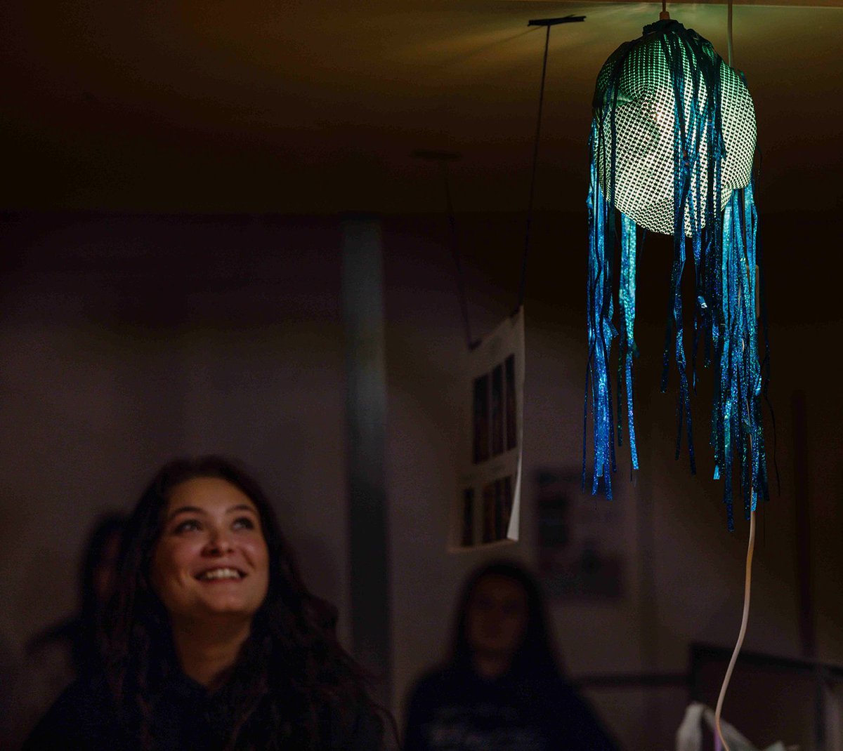 dunwoodycollege's tweet image. Old pictures. Cough drops. Mesh shower loofahs.  Items usually not associated with quality of light. #InteriorDesign students used their creativity in an exercise exploring how to control &amp;amp; create beautiful light using a prototype luminaire made from common items. #BornToDo