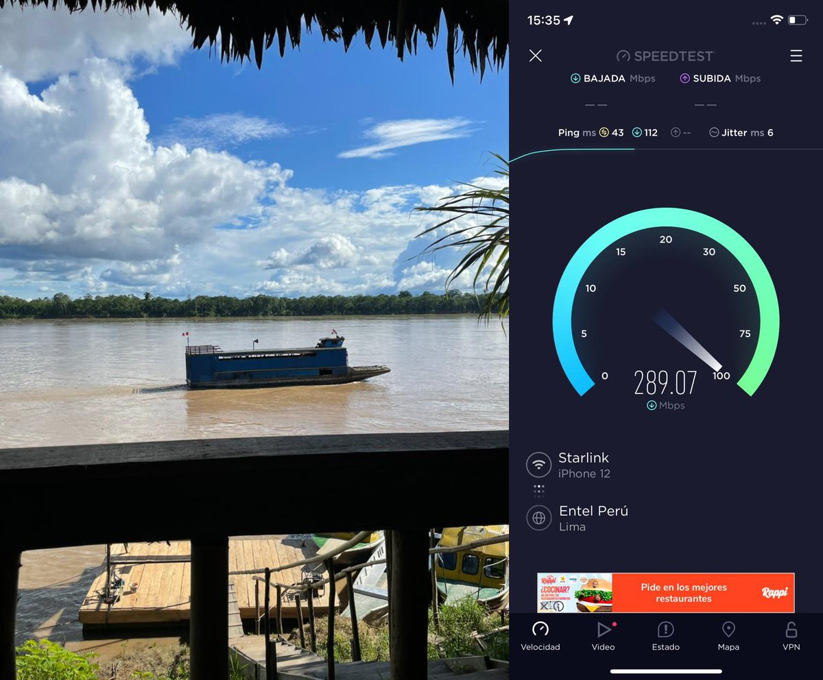 acostatitin's tweet photo. Thank you, @elonmusk, for sending internet to this remote area of the peruvian amazon. https://t.co/ioWRXEi552
