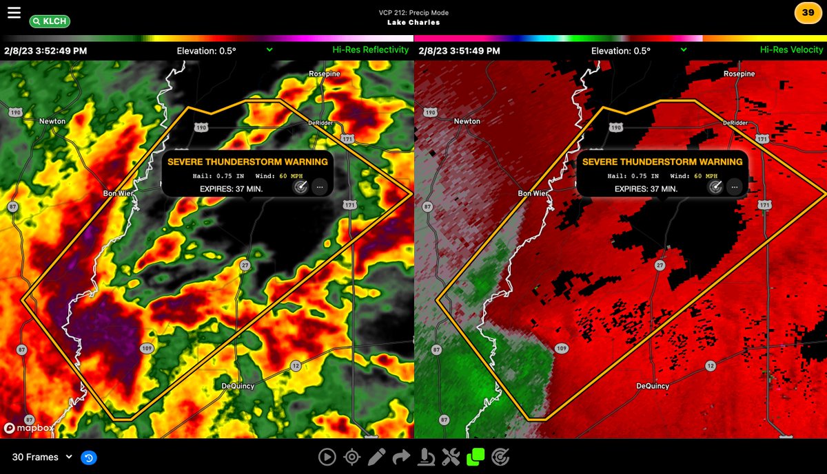 RadarOmega on Twitter "Severe Thunderstorm Warning including