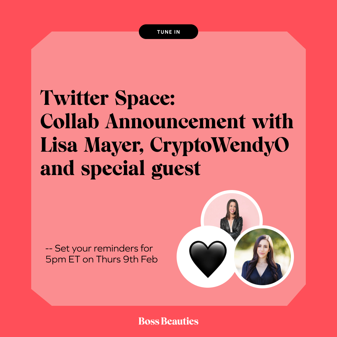 GM BBs! going crazy guessing who we are partnering with next? Well @LisacMayer will be joined by a special guest to announce our latest collaboration tomorrow at 5pm ET. You aren't gonna want to miss this BBs! x.com/i/spaces/1dRKZ…