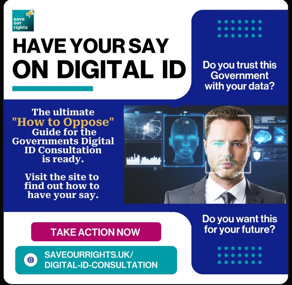 Live in the UK? Wanna stay free?

See this. Do this.   This explains simply how to respond to the Govts consultation for a Digital ID.    Say no.  

saveourrights.uk/digital-Id-con…   

  Please retweet to pass this on

#SaveOurRights