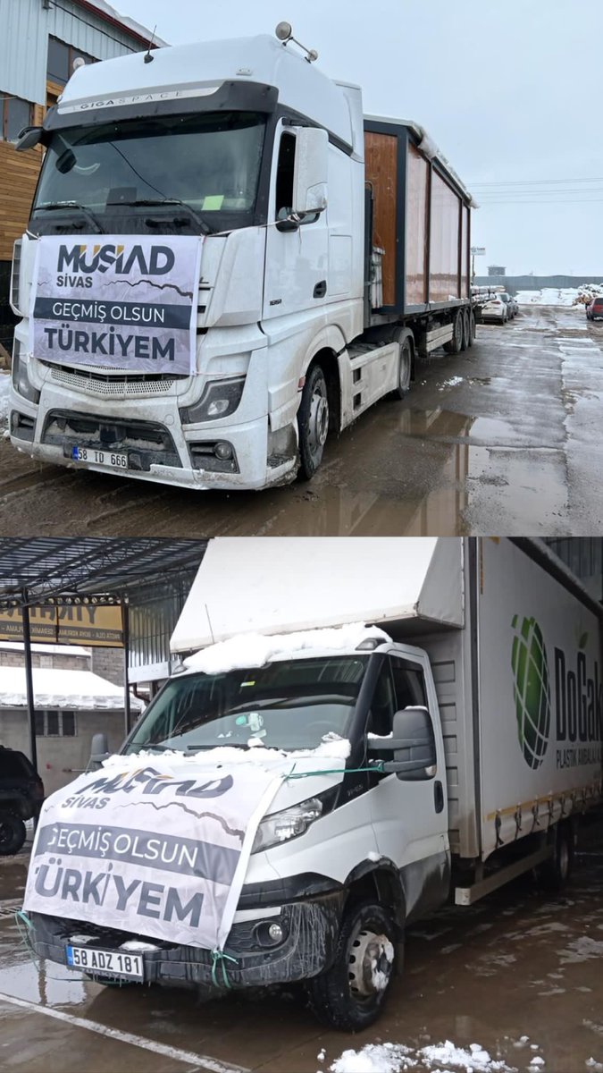 <a href="/MUSIADSivas/">MÜSİAD Sivas </a> şubemiz olarak, 2 adet #konteyner ve #gıda yüklü 16. Tırımızı #Maraş #Afşin’e, 17. aracımızı ise #Malatya #Elbistan’a #hijyenmalzemeleri ile uğurladık. 

Yolları açık olsun. 

<a href="/MahmutAsmali/">Mahmut Asmalı</a> <a href="/GorgenUgur/">Uğur Görgen</a> <a href="/sivasvaliligi/">Sivas Valiliği</a> <a href="/musiad/">MÜSİAD</a> #Malatya #Maraş #Elbistan #Afşin