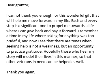 For $900, this U.S. Navy Veteran was gifted a laptop for her new job by The Change Reaction donors. Now, she can do the work she needs to be a successful employee and be another step closer to a sustainable life!