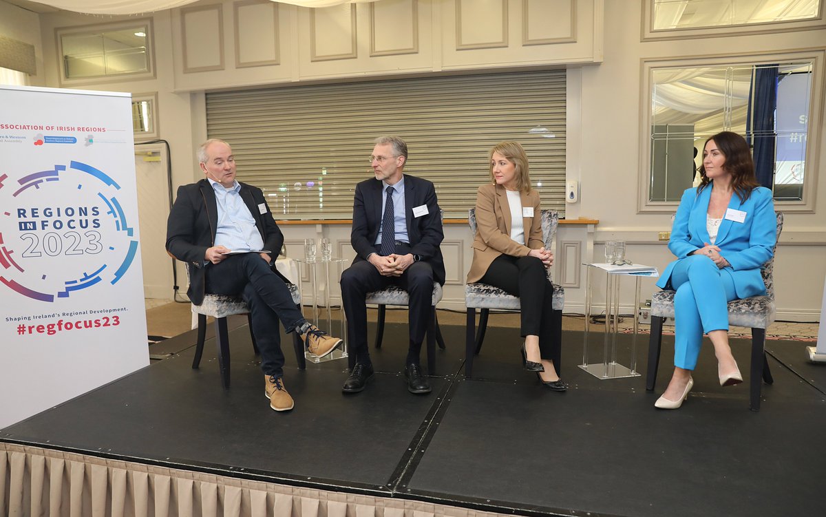 Really enjoyed the #regfocus23  in Monaghan and updating everyone about #Atlanticfutures. Great panel discussion with  @davidmaxwell1 @MorgenrothEdgar @LeahyHLE @ibec_irl. @leahyHLE looking forward to collaborating with you! 🤗🤗