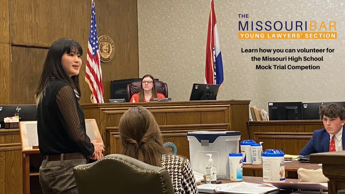 Looking for ways to get involved in your community? Volunteer as a trial judge or scoring judge in the Missouri High School Mock Trial Competition! Learn more about the competition and how you can sign up to volunteer ➡️ ow.ly/t0b050MJmVC

#MOLawyers #NewMOLawyers