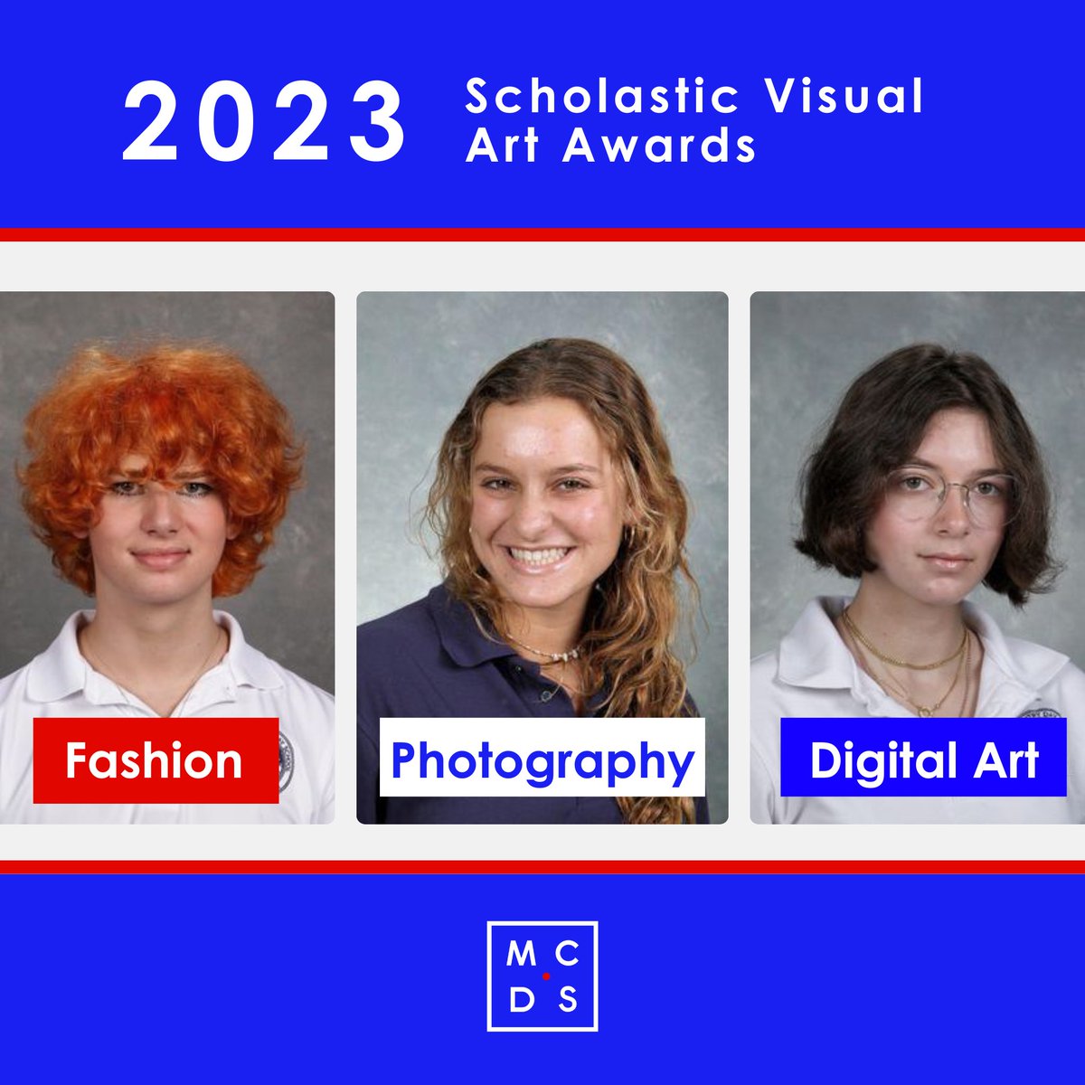 Congrats to our Upper School students, Asher, Isa, and Debora who have been recognized for their artistic talents in their respective categories. We are proud of these amazing artists and their well-deserved accomplishments! #MiamiCountryDaySchool #RubellMuseum