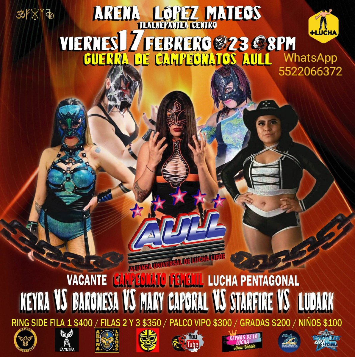 HeroeDelDistrit's tweet image. La Arena Lopez Mateos Presenta Lucha Por el Campeonato Femenil Keyra VS #Ludark VS #StarFire VS MariCaporal