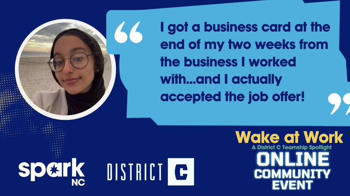 A JOB OFFER after Teamship! @DistrictC17 @tipncorg #wearesparknc