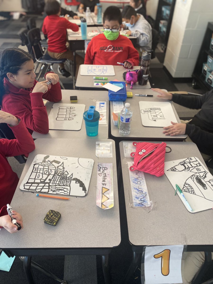 4thgrHermanFun's tweet photo. .@RBMSMrsSpittler 4th graders could be future architects with these drawing plans - they have big imaginations and after hearing the story “If I Built A House” they definitely have big  dreams! @rbmsROCKETS @RedBankSup @DreamBigRB @CherylCuddihy @carlyandadam https://t.co/QmUvB4uu2Z