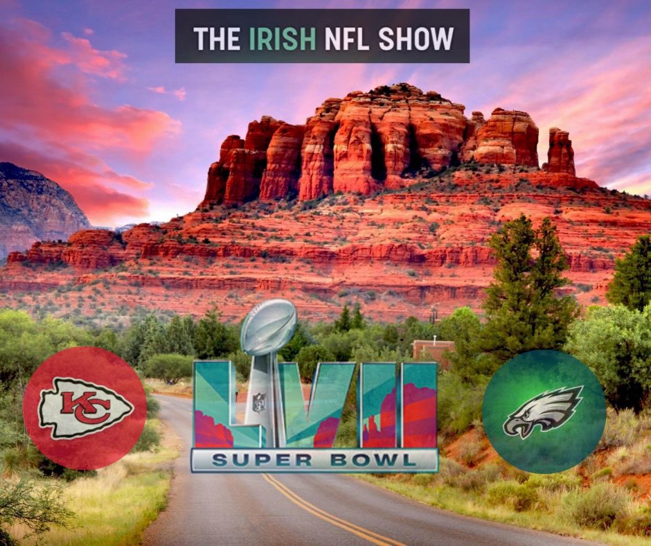 IrishNFLShow's tweet photo. Two of the #IrishNFLShow crew are in #Arizona for #SuperBowlLVII this weekend.
Be sure to keep watching for updates and be part of the #SuperBowlLVII experience with @Bol2903 and @ColumFromCork
#NFLTwitter #IrishNFL #IrishNFLOnTour https://t.co/zwIXW6eHQS
