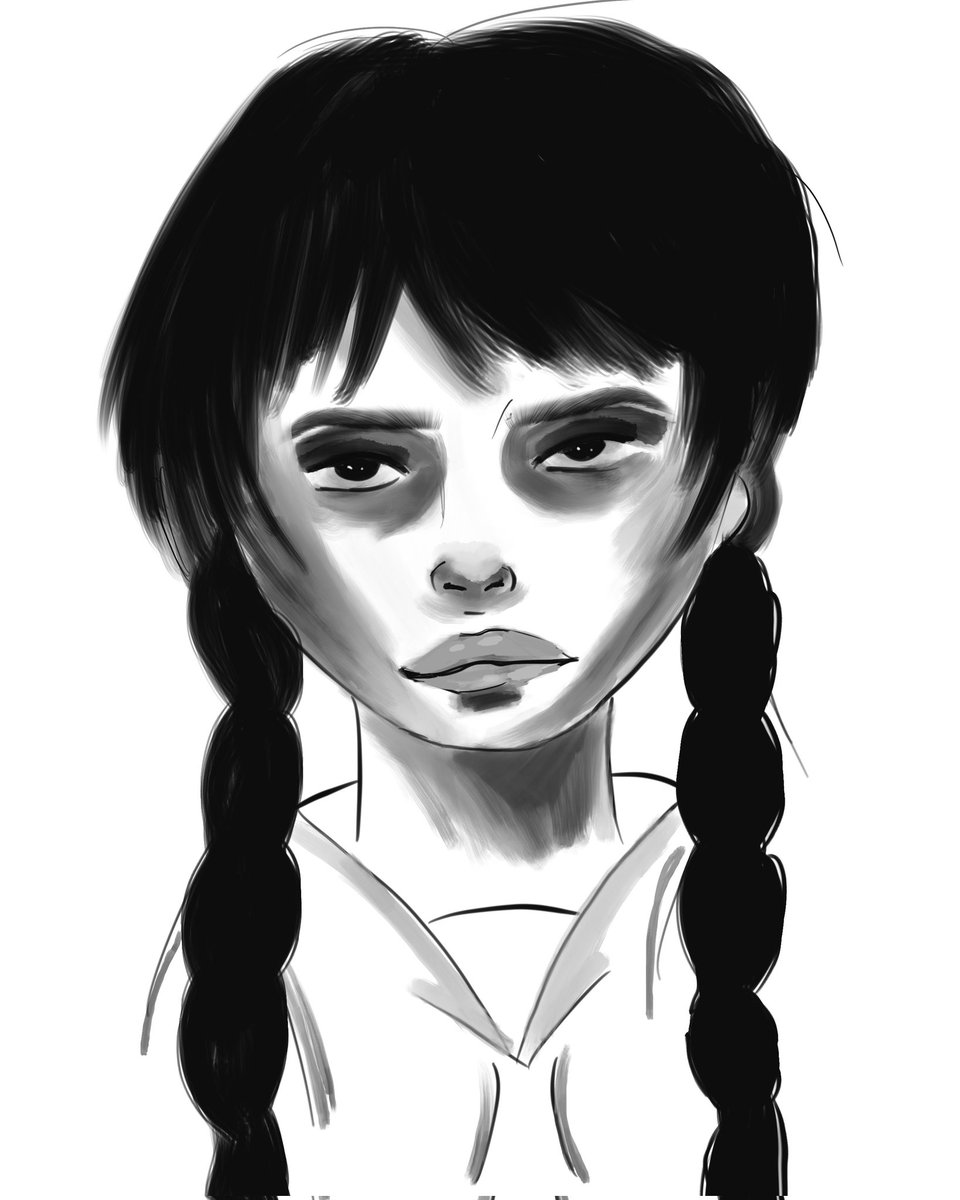 Nikiodwsky's tweet photo. #wednesday #illustration #blackandwhite https://t.co/g5WTcCrR8v