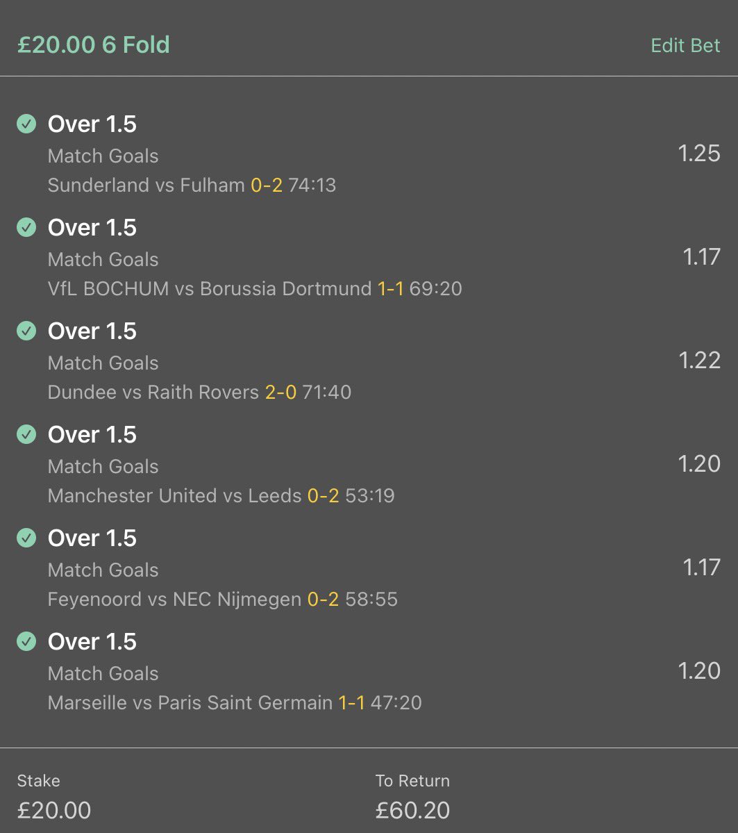 JackStatTips's tweet photo. WWWWWWWWIIIIINNNNNEEERRR
✅✅✅✅✅✅✅✅✅✅✅✅

HAVE SOME OF THAT BOOOOM!

2nd winner of the night on the app making it ANOTHER profitable night!

We shall talk about Man Utd and Leeds in a minute 🤯 

If you’ve got iOS, GIVE THE APP A DOWNLOAD!!

👉👉https://t.co/56KstusfiJ https://t.co/FCzrLxm6Ec