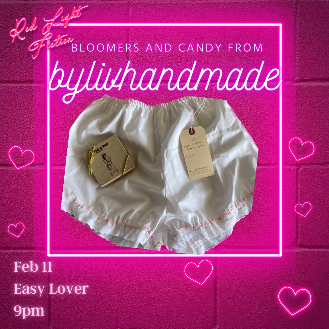 RedLightFiction's tweet photo. We also have these ADORABLE lacy bloomers from byliv who has a shop a few blocks away from our venue, Easy Lover! Definitely a space to check out! https://t.co/9S16z7w2i8