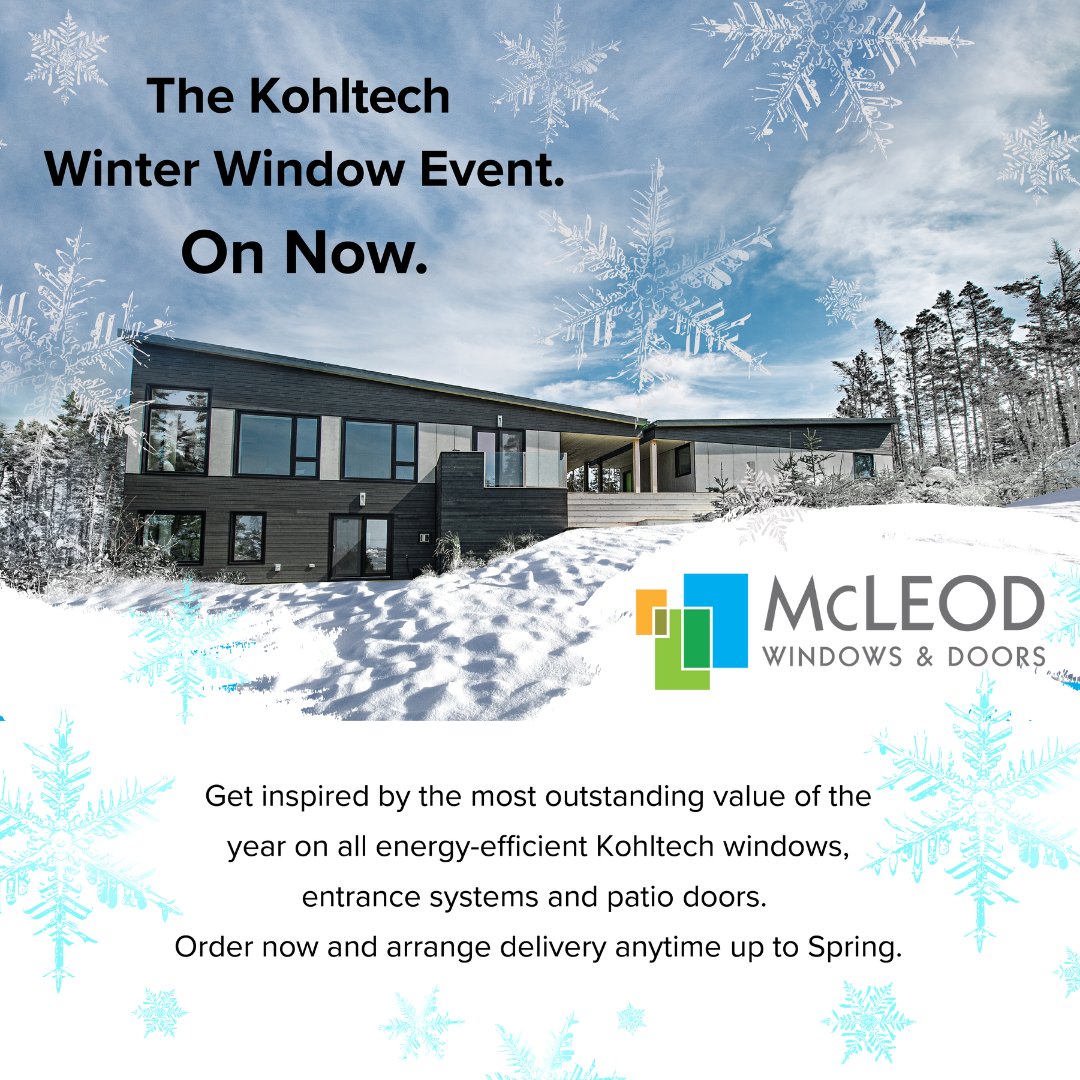 McLeodWindows's tweet photo. The best deal of the year is on NOW!
Whether you’re planning a renovation or a new house build, our products are perfect against the Canadian climate.

#WinterWindowEvent #SaveBig #YEG #SupportLocal #EdmontonHomes #HomeImprovement https://t.co/IuSHG2qb8k