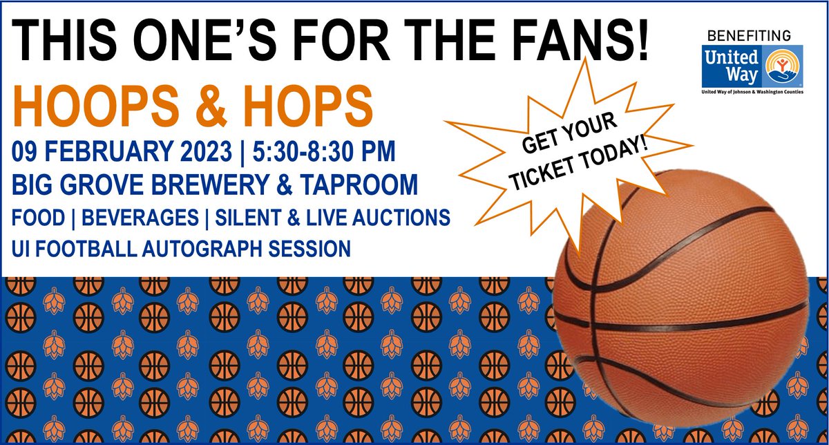 uwayjwc's tweet photo. Are you a fan of #Wrestling, #Golf, #Baseball, #Football OR #Food, #Jewelry, #CommunityExperiences?
This event is for you! Over 50 auction items, food & bevvies, UI @IowaSwarm Athletes & giant screens to view the hottest games at @BigGroveBrewery!
https://t.co/ociE0OZl8r https://t.co/UWb7vARKzY