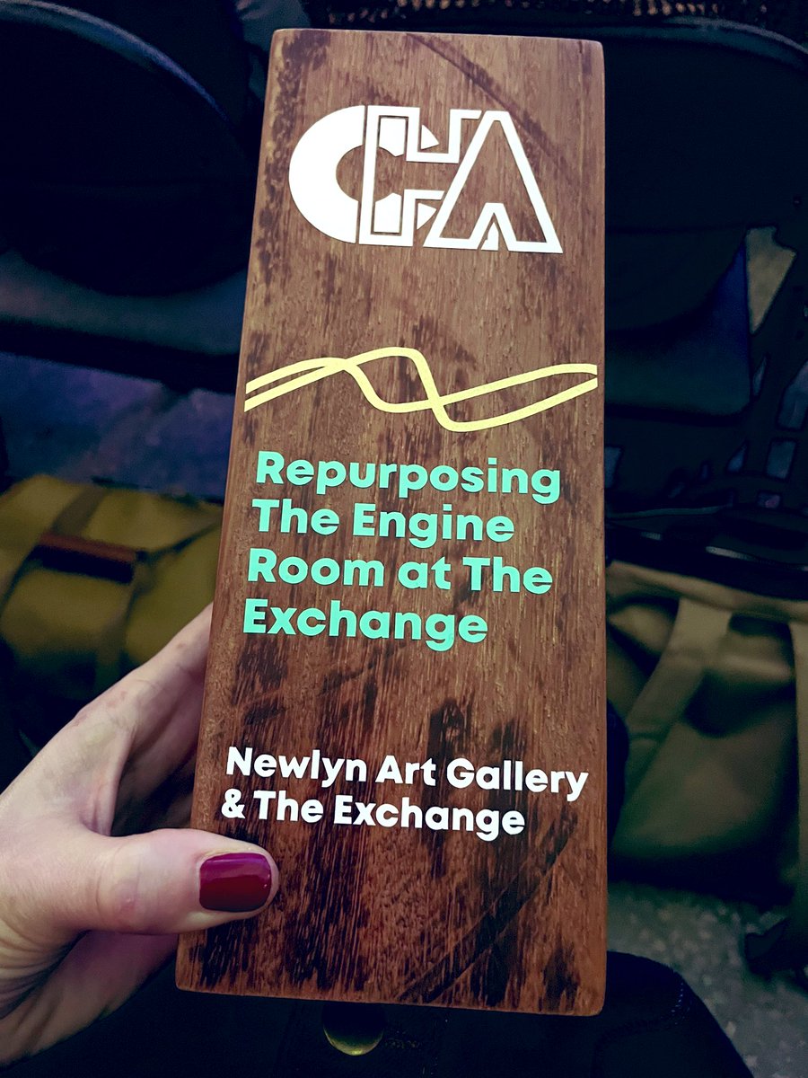 bexenglish's tweet photo. Great night celebrating innovation and collaboration across Cornwall at #CHA23 with @cornwallmp at @Cornwall_Museum ✨Brilliant for @newlynexchange to receive recognition for Innovation through the Engine Room project! https://t.co/7bsV0rxlXv
