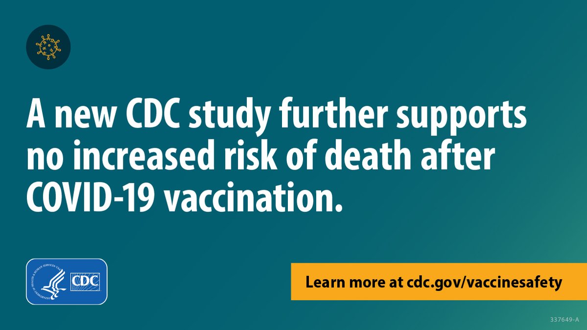 CDC on Twitter "A large CDC vaccine safety study showed no increased