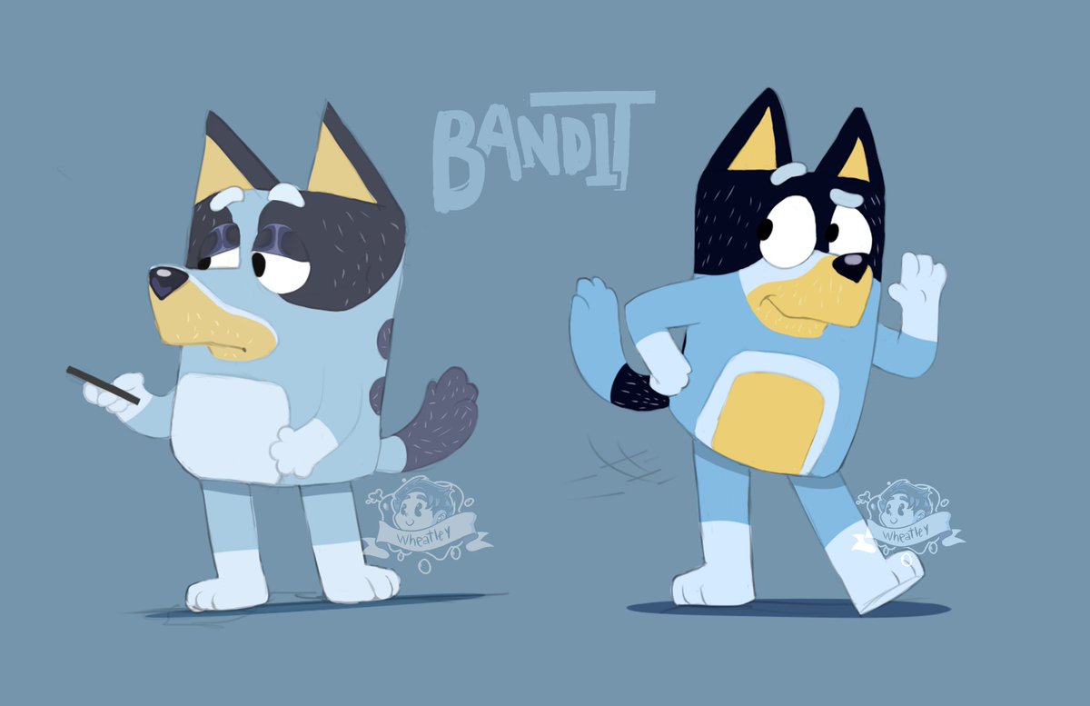 WheatleySilver's tweet photo. Bandit Heeler

#Bluey #blueyfanart #fanart #Disney https://t.co/cT5lKrNuN5
