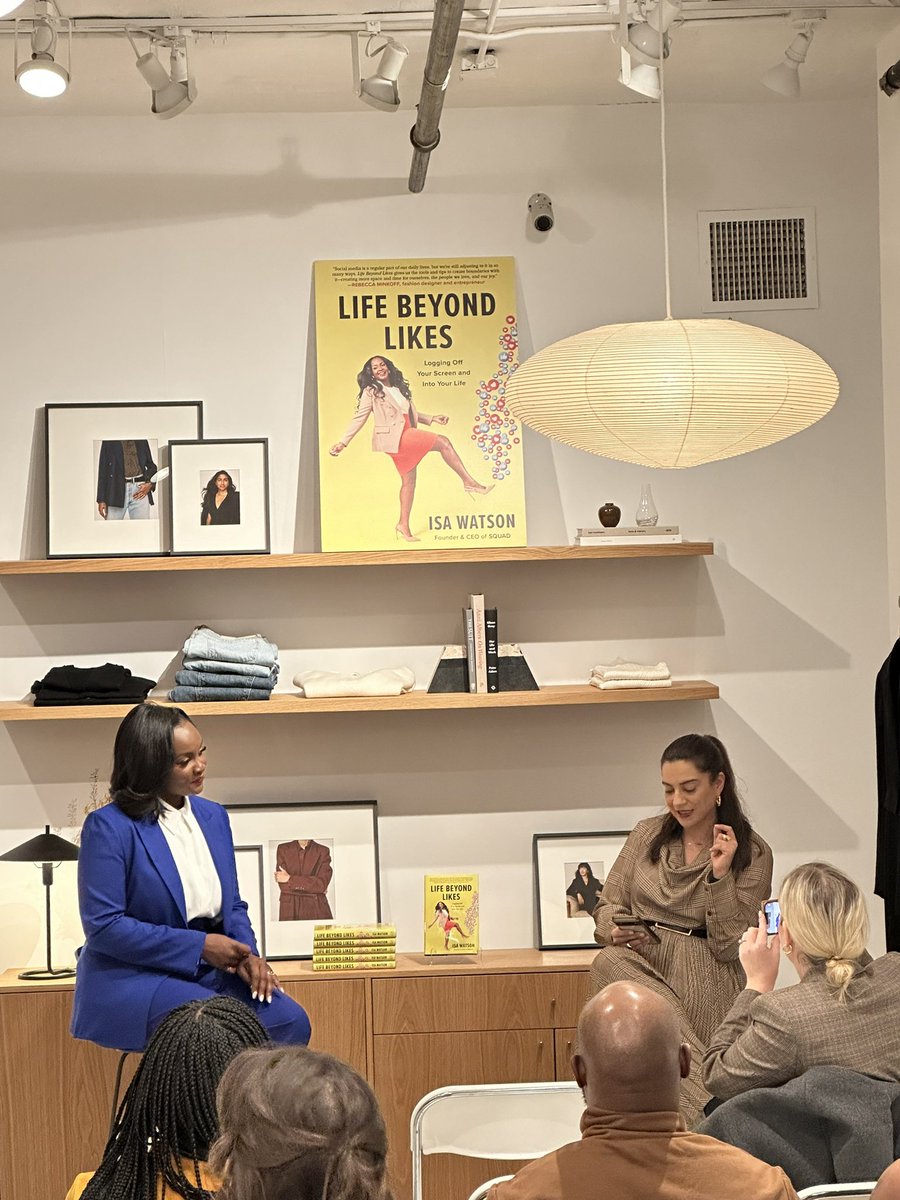JCVersi's tweet photo. My friend wrote a BOOK!
Congrats on the launch of #lifebeyondlikes, @isadwatson! Always great to hear one of the best speakers & feminists I know @reshmasaujani! You two together is π₯. https://t.co/l4CuiQesBu